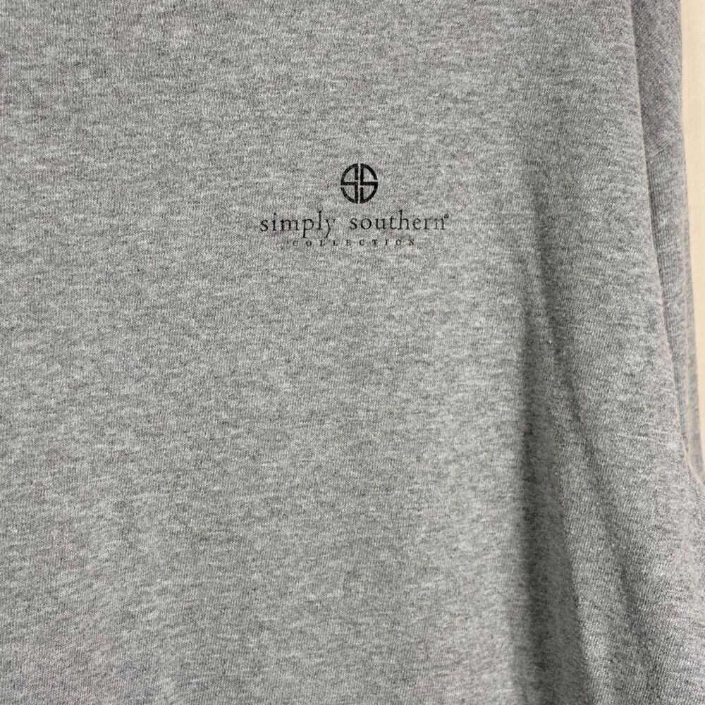Simply Southern Raised on Sweet Tea and Jesus Gray Long Sleeve Shirt Large - Picture 4 of 8